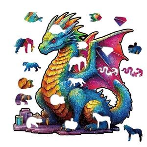 Colorful Dragon Wooden Puzzle